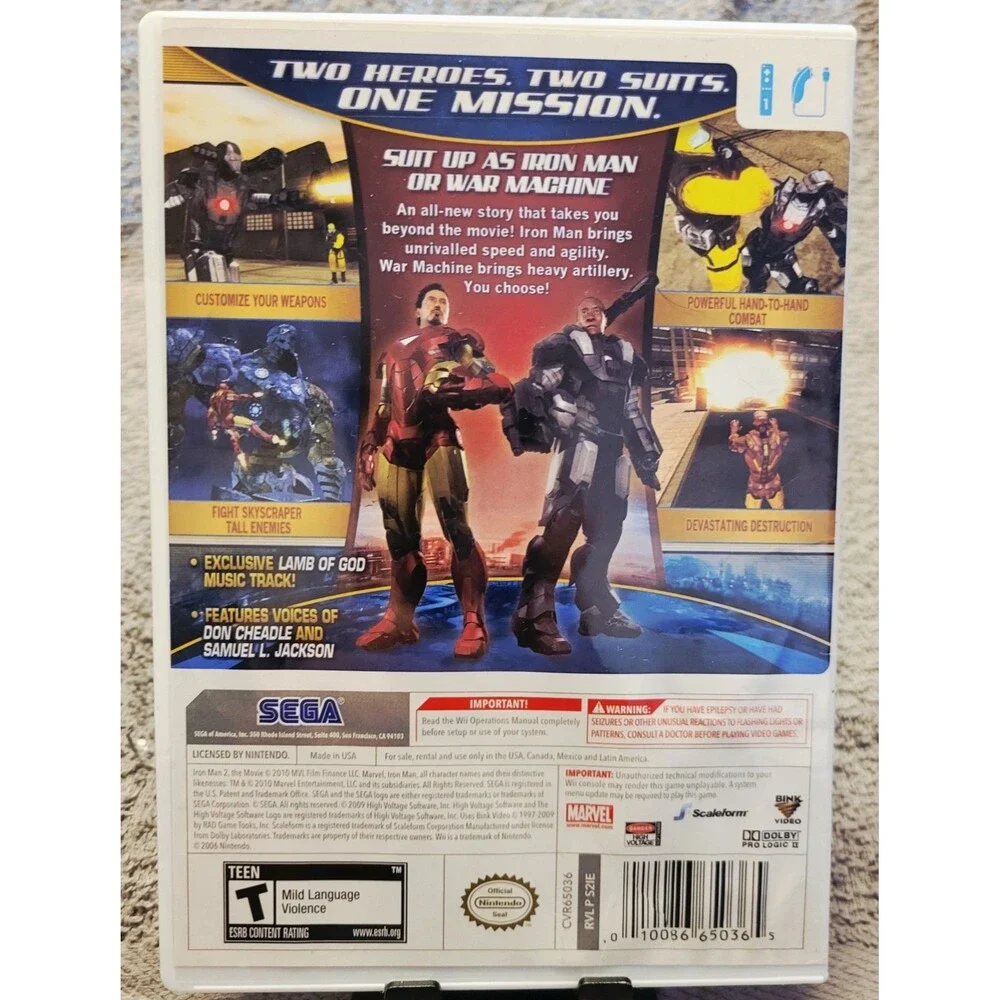 NINTENDO Wii: Iron Man 2,CIB, MANUAL, TESTED  & WORKING,FAST SHIPPING GET It Now